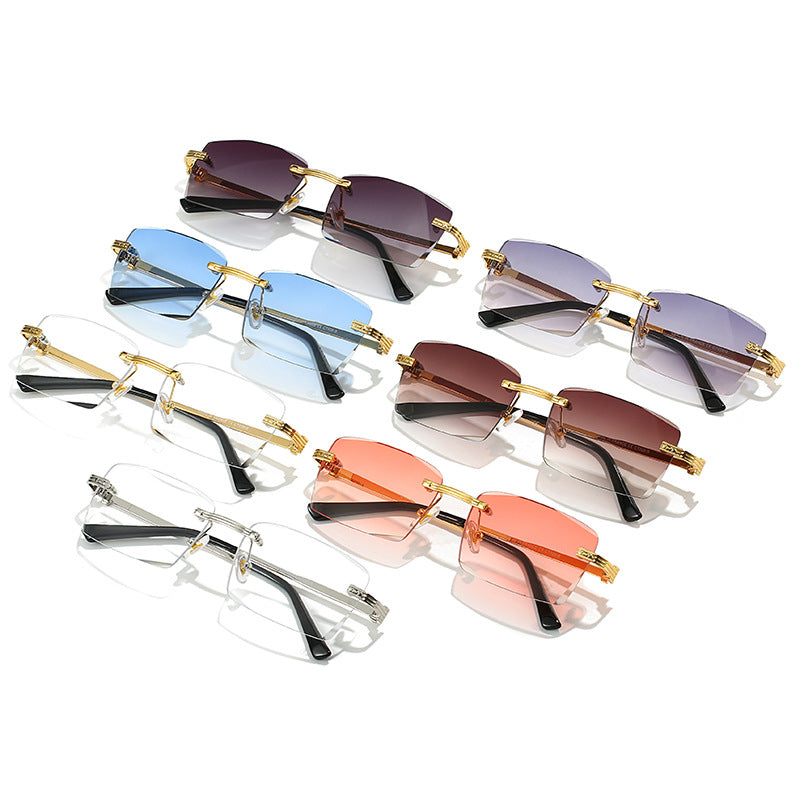 Damen exklusive geometrische Sonnenbrille mit luxuriösen Metallrahmen und polarisierenden Gläsern Karnz