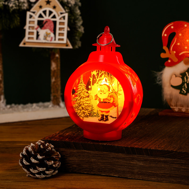 Nostalgische Weihnachtslaterne mit einladender Hirsch-Szenerie Karnz