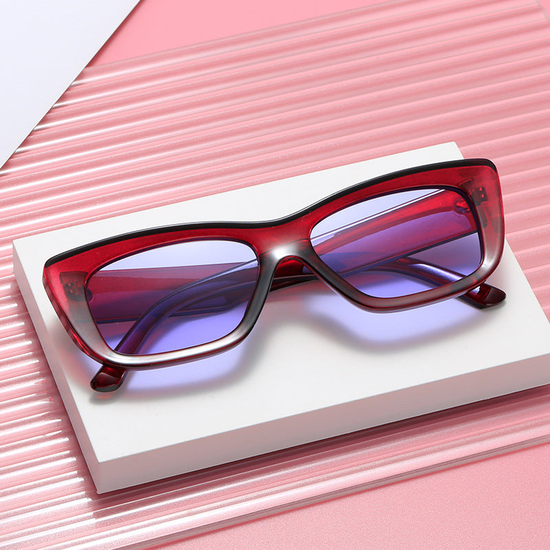 Damen modische Sonnenbrille mit rechteckigem Gestell Karnz
