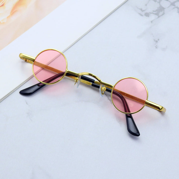 Retro-inspirierte runde Metallrahmen-Sonnenbrille Karnz
