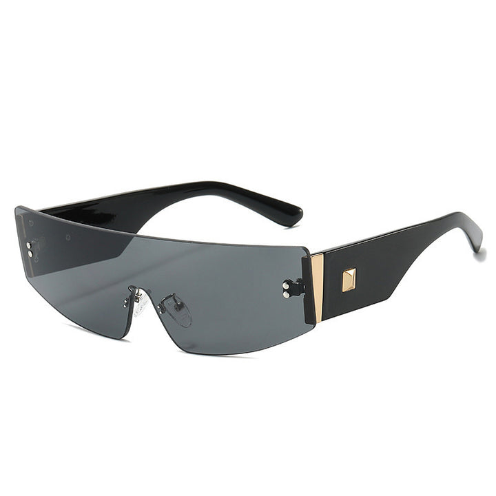 Damen trendige Sonnenbrille mit futuristischem Design Karnz