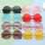 Damen Runde Sonnenbrille mit transparentem Rahmen Karnz