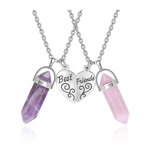 Beste Freunde Kristall Anhänger Necklace Karnz