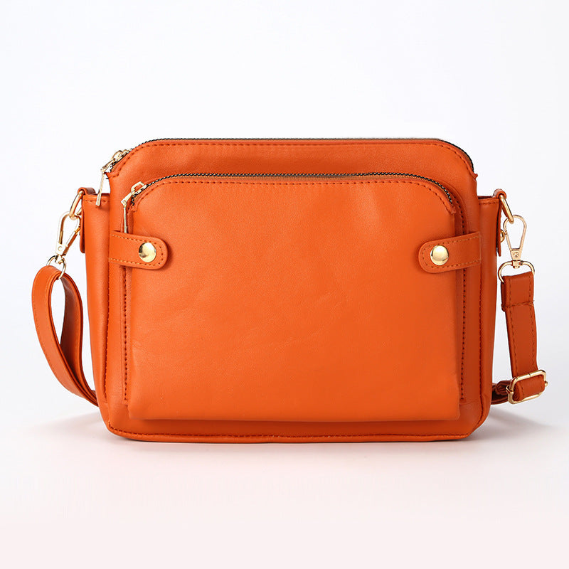 Damen Multifunktionale Handtasche aus hochwertigem Leder mit verstellbarem Schultergurt Karnz