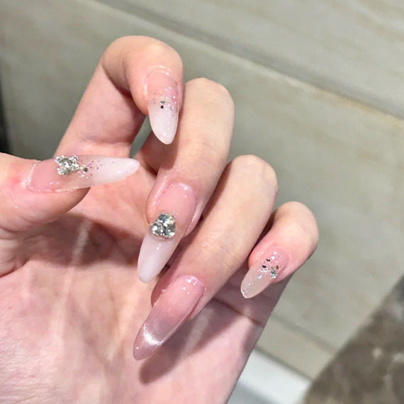 Glamouröse mit Strass verzierte Press-On Nägel Karnz 1787394764