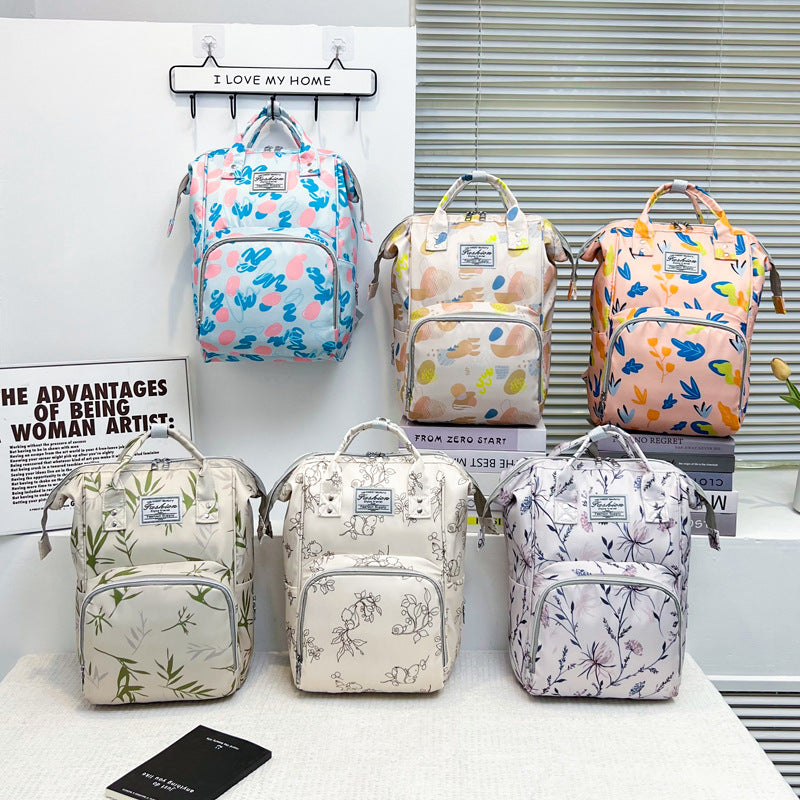 Blumenmuster Multi-Funktions-Wickelrucksack Karnz
