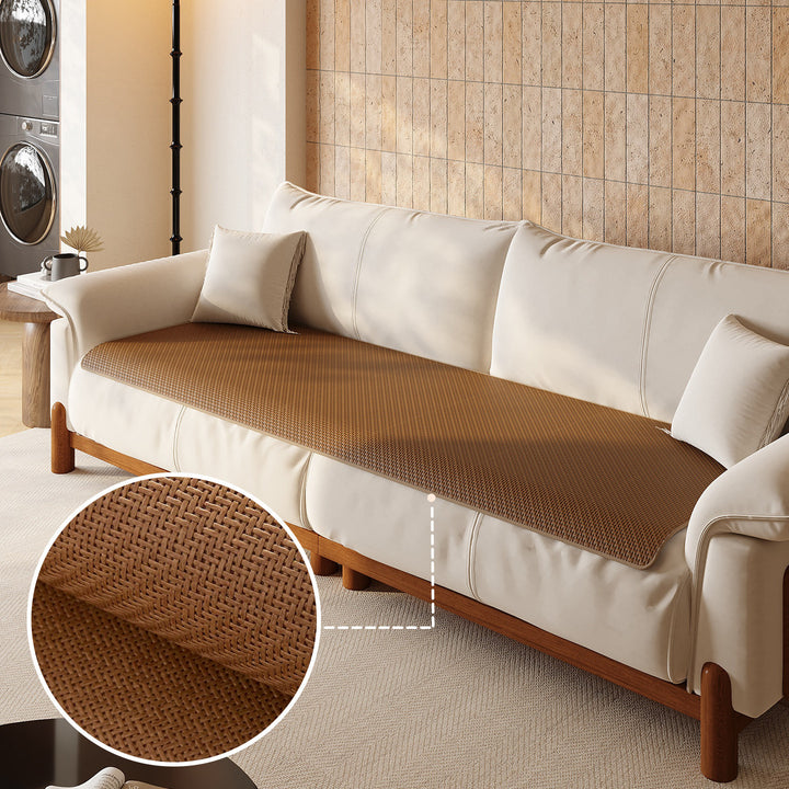 Sofa Seat Woven Breathable Summer Cooling Rattan-Style Protector