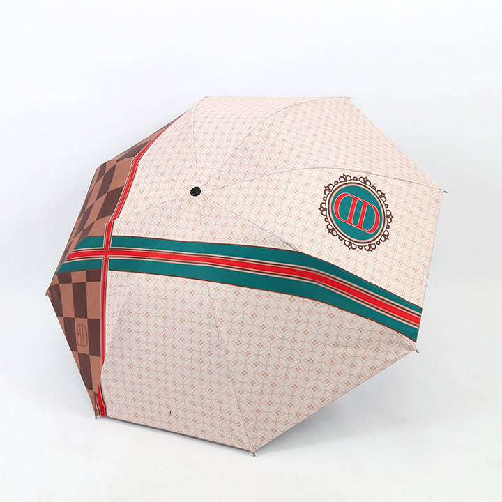 Damen Eleganter Regenschirm mit ausgefallenem Mustermix Karnz
