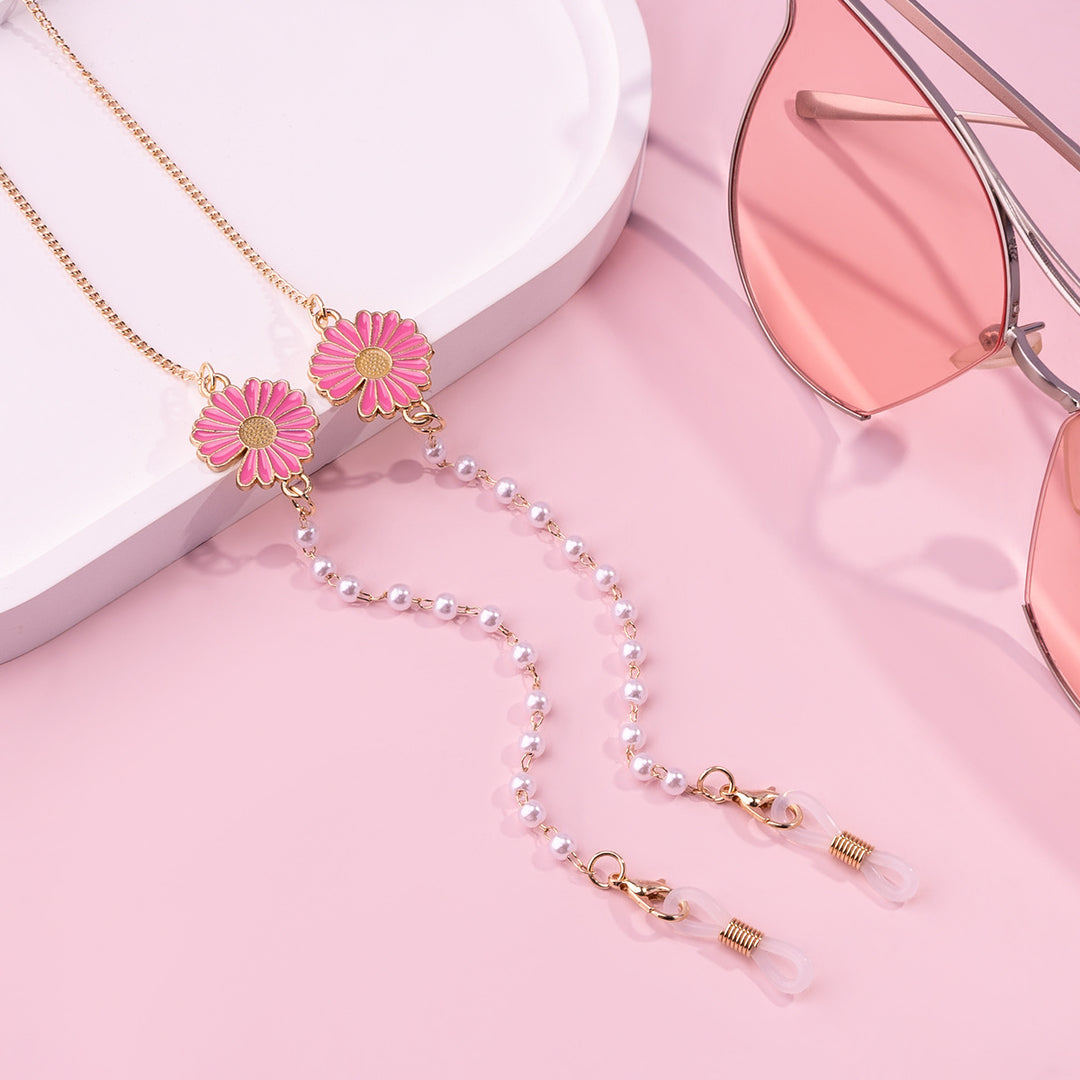 Blumen Design Brillen Kette Karnz