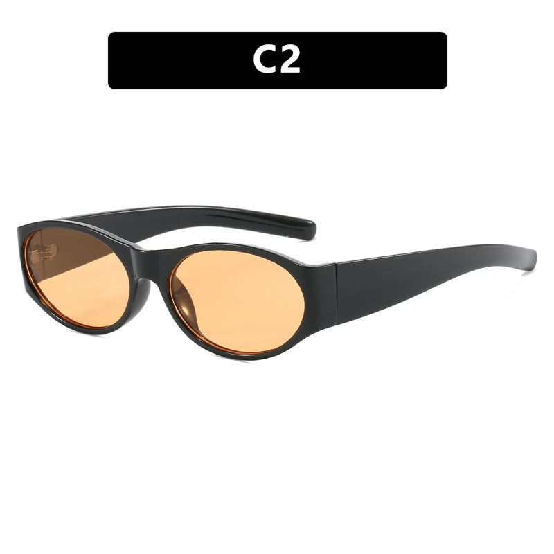 Damen modische Sonnenbrille mit elegantem, ovalem Design und UV-Schutz Karnz