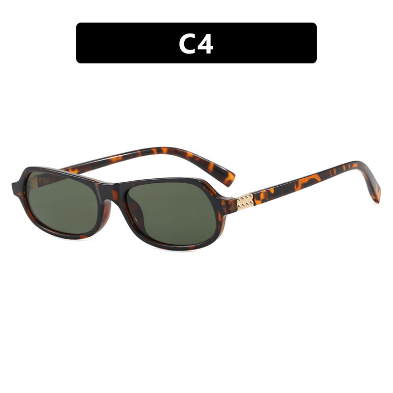 Damen schicke modische Sonnenbrille mit goldenen Akzenten Karnz