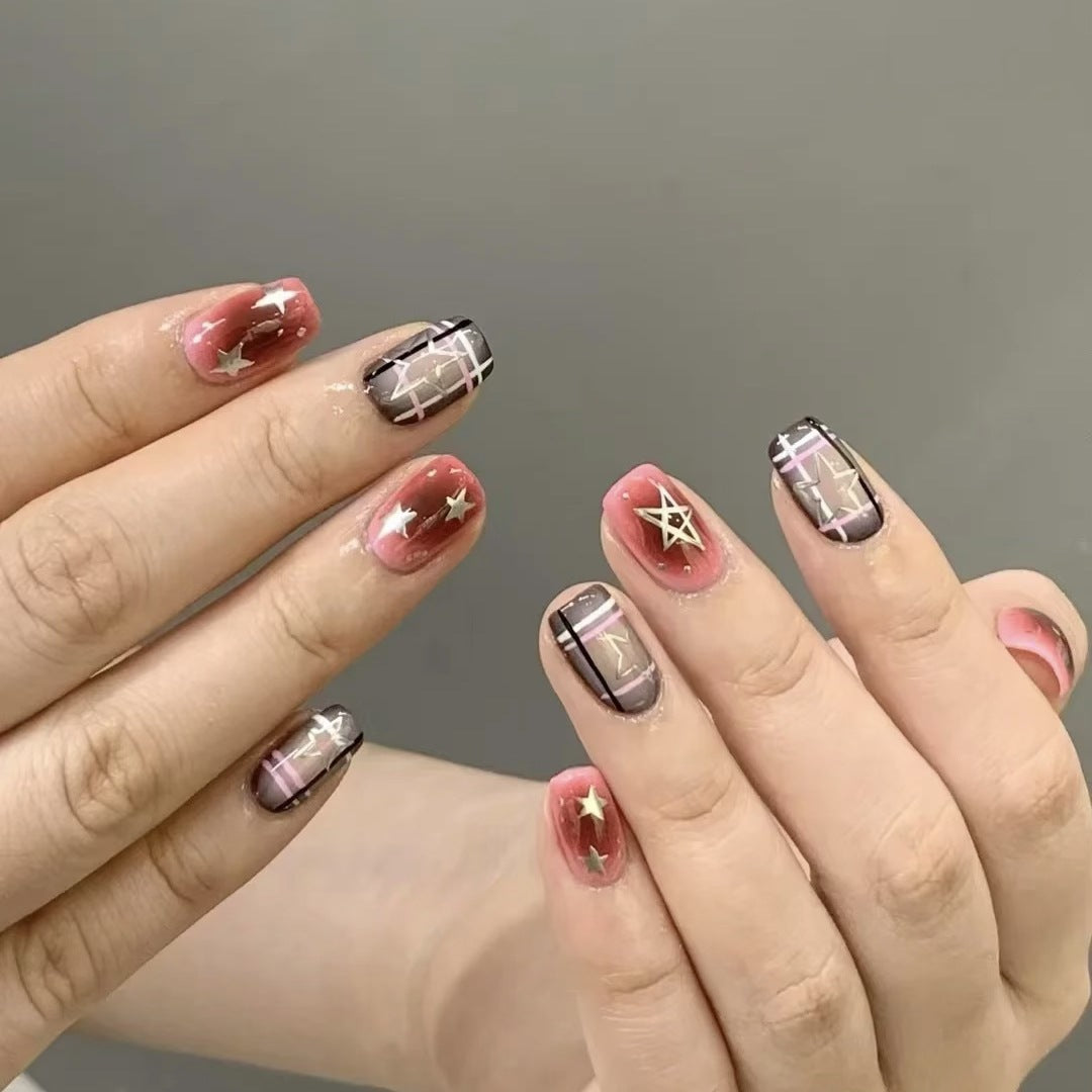 Hochwertiges Künstlerisches Press-On Nagelkunst Set