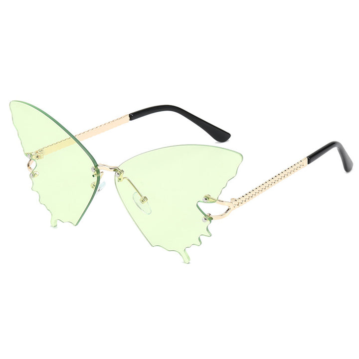 Damen extravagante Schmetterlings-Sonnenbrille Karnz