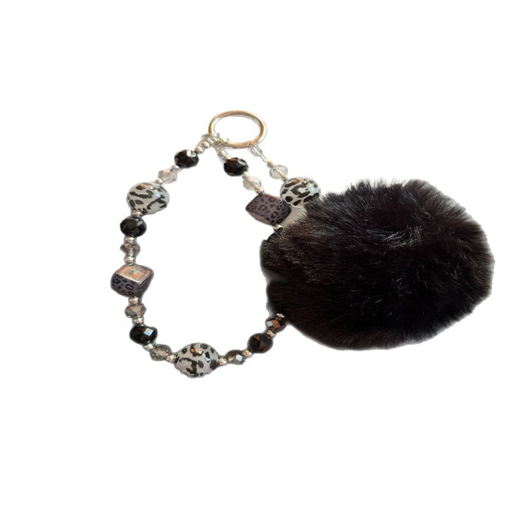 Verspielt Faux Fur Pom Pom Schlüsselanhänger Karnz