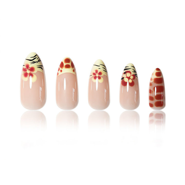 Künstlerisches Floral Press-On Nagel Set Karnz 1787368887