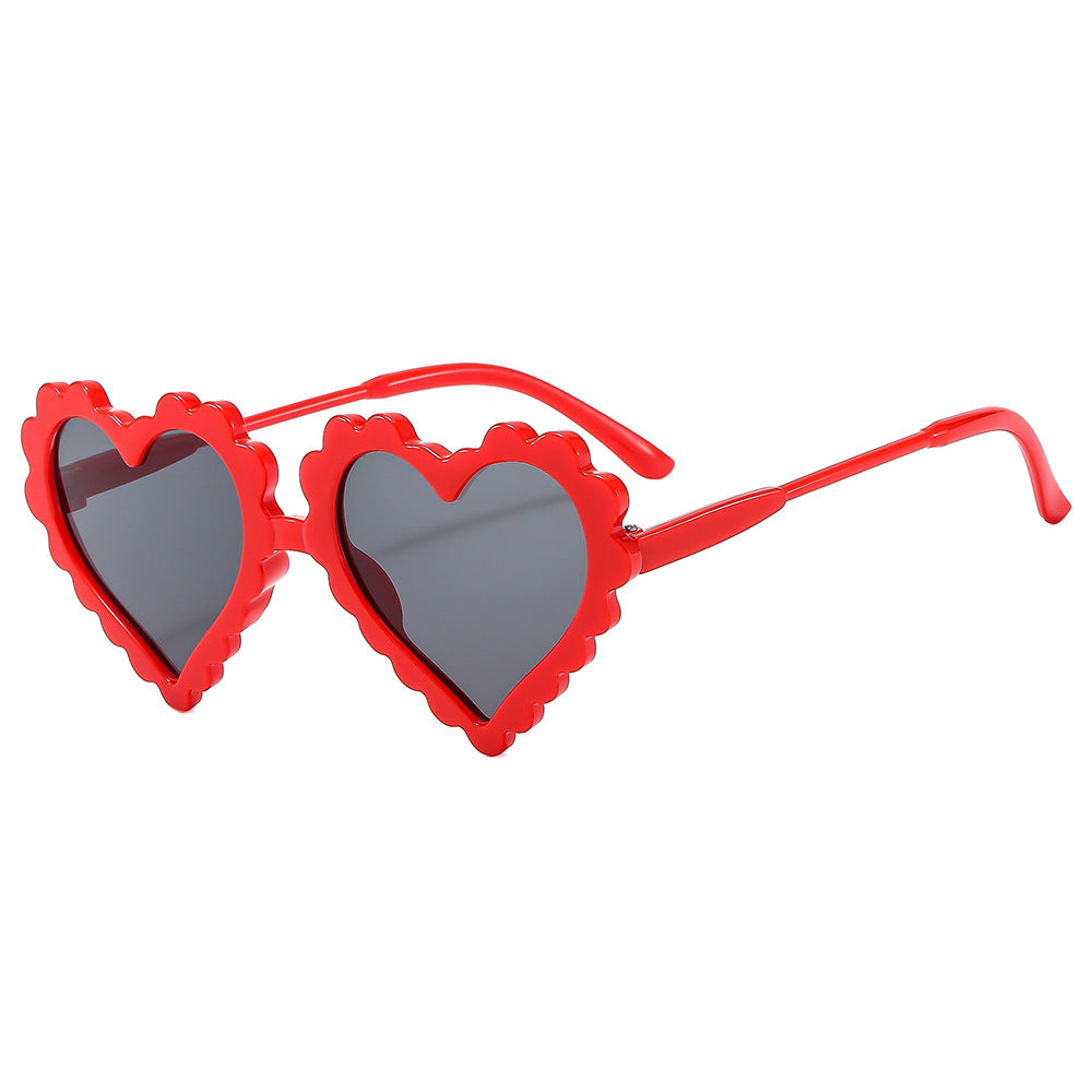 Damen verspielte Herzform Sonnenbrille Karnz