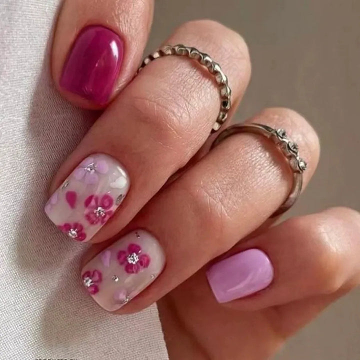 Florale dekorative Gel-Nagelerweiterungen Karnz