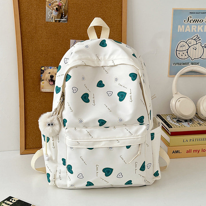 Verspielter Herz-Muster-Rucksack