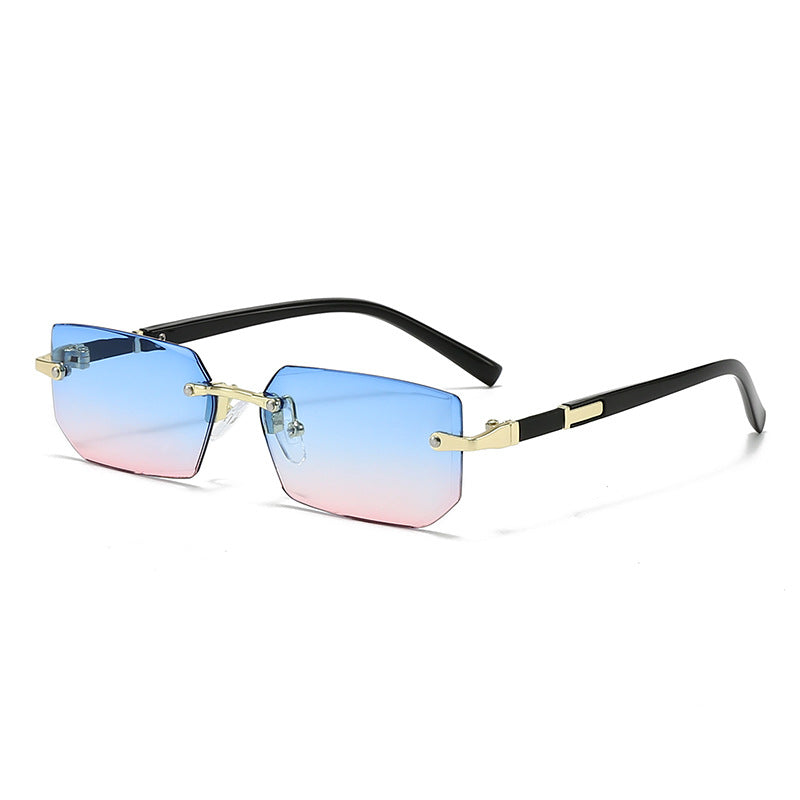 Damen elegante und modische Sonnenbrille mit transparentem Rahmen Karnz