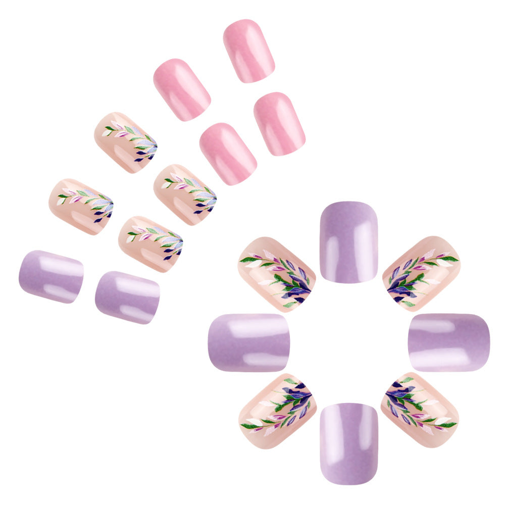 Botanisches florales Nagelkunst-Set Karnz