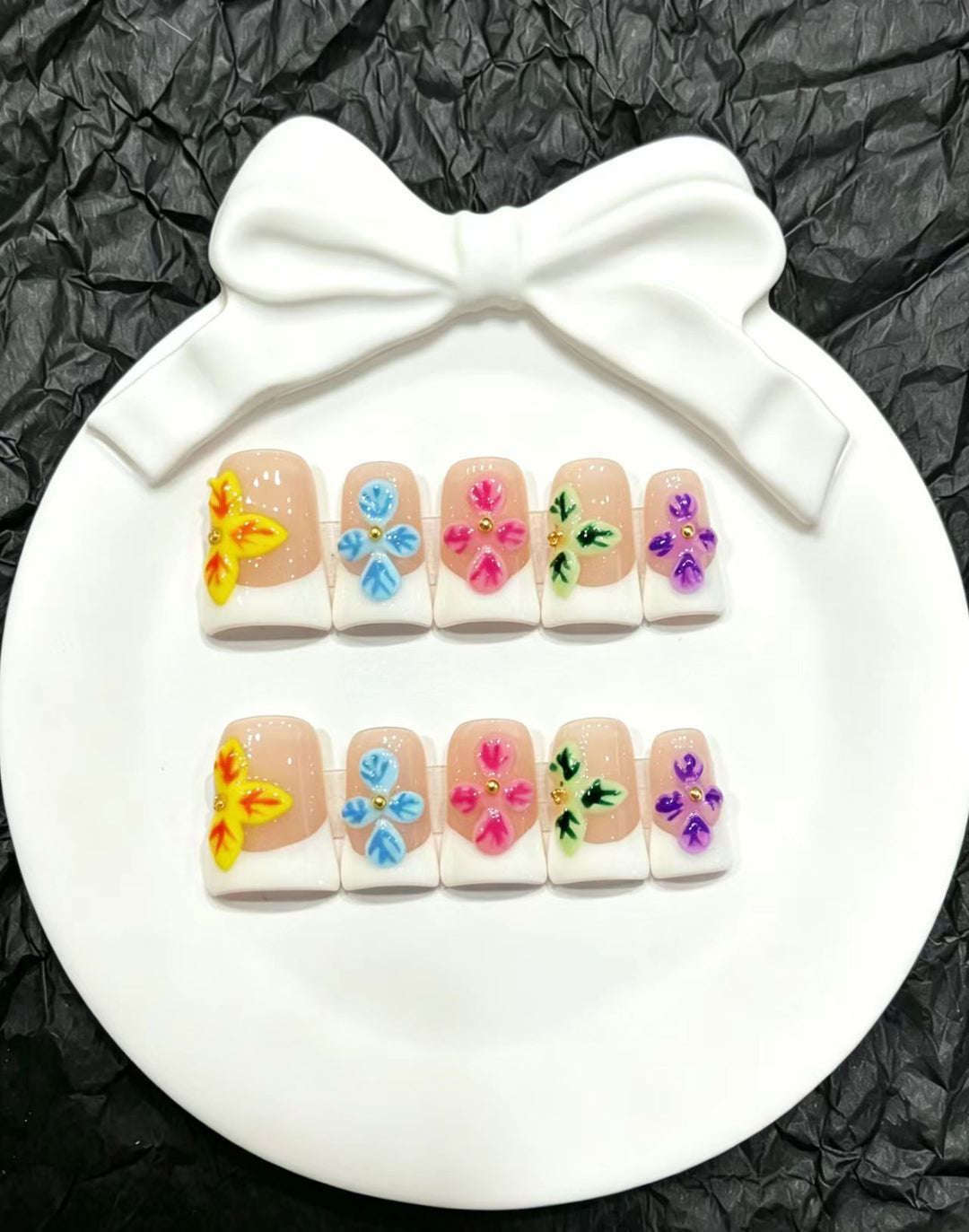 Dekoratives Floral Press-On Nail Art Set  1791773161