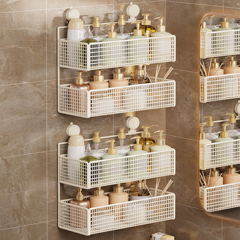 Saugmontierter Doppel-Mesh-Duschcaddy Organizer