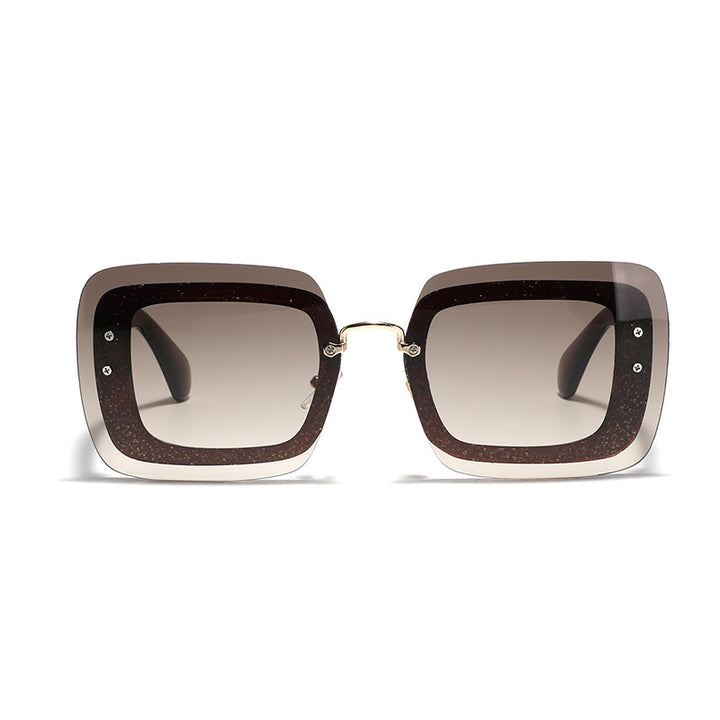 Damen quadratische Sonnenbrille mit innovativem Gestell Karnz