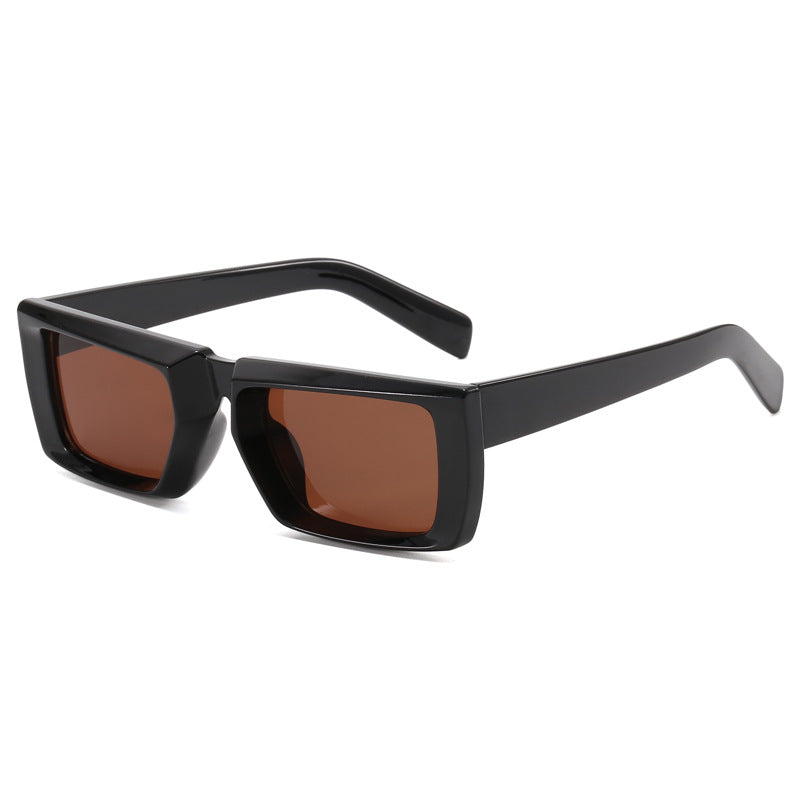 Damen modische Shield-Sonnenbrille mit exzentrischem Design Karnz