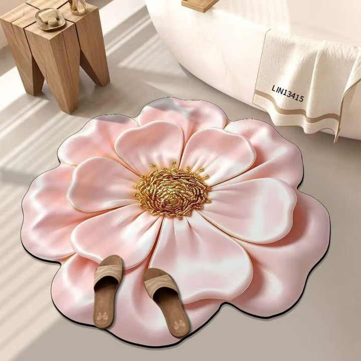 Künstlerischer floral geformter Teppich