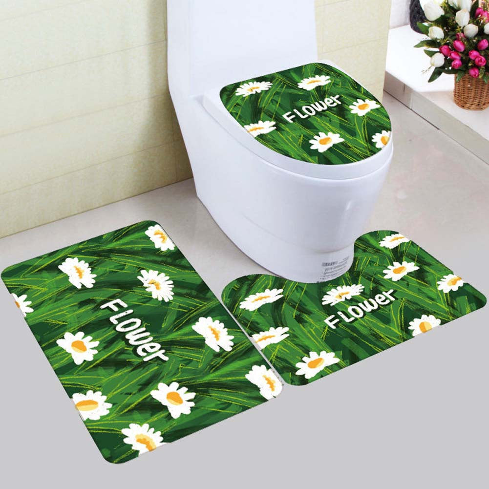 Floral Bunny-Themen Badmatten-Set
