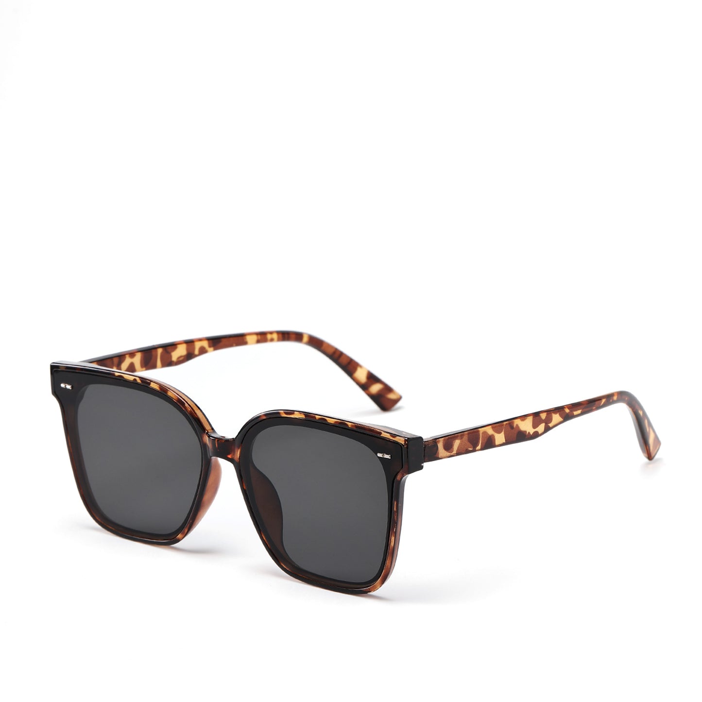 Damen moderne quadratische Sonnenbrille mit transparentem Rahmen Karnz 1780030387