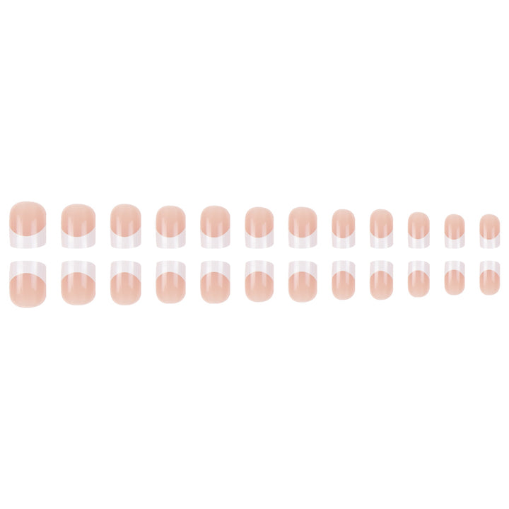 Elegante French Tip Press-On Nagelkunst Karnz