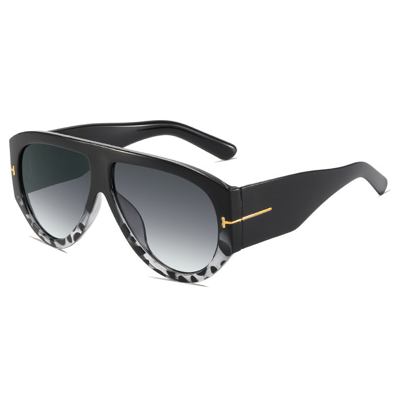 Modebewusste Übergroße Schild-Sonnenbrille Karnz