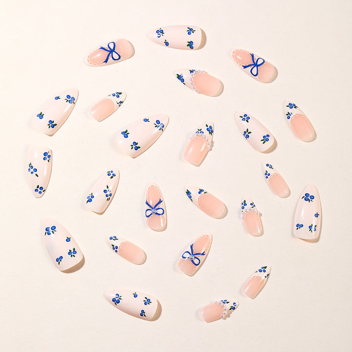 Elegante florale Spitzen Nagelkunst Verlängerungen Karnz