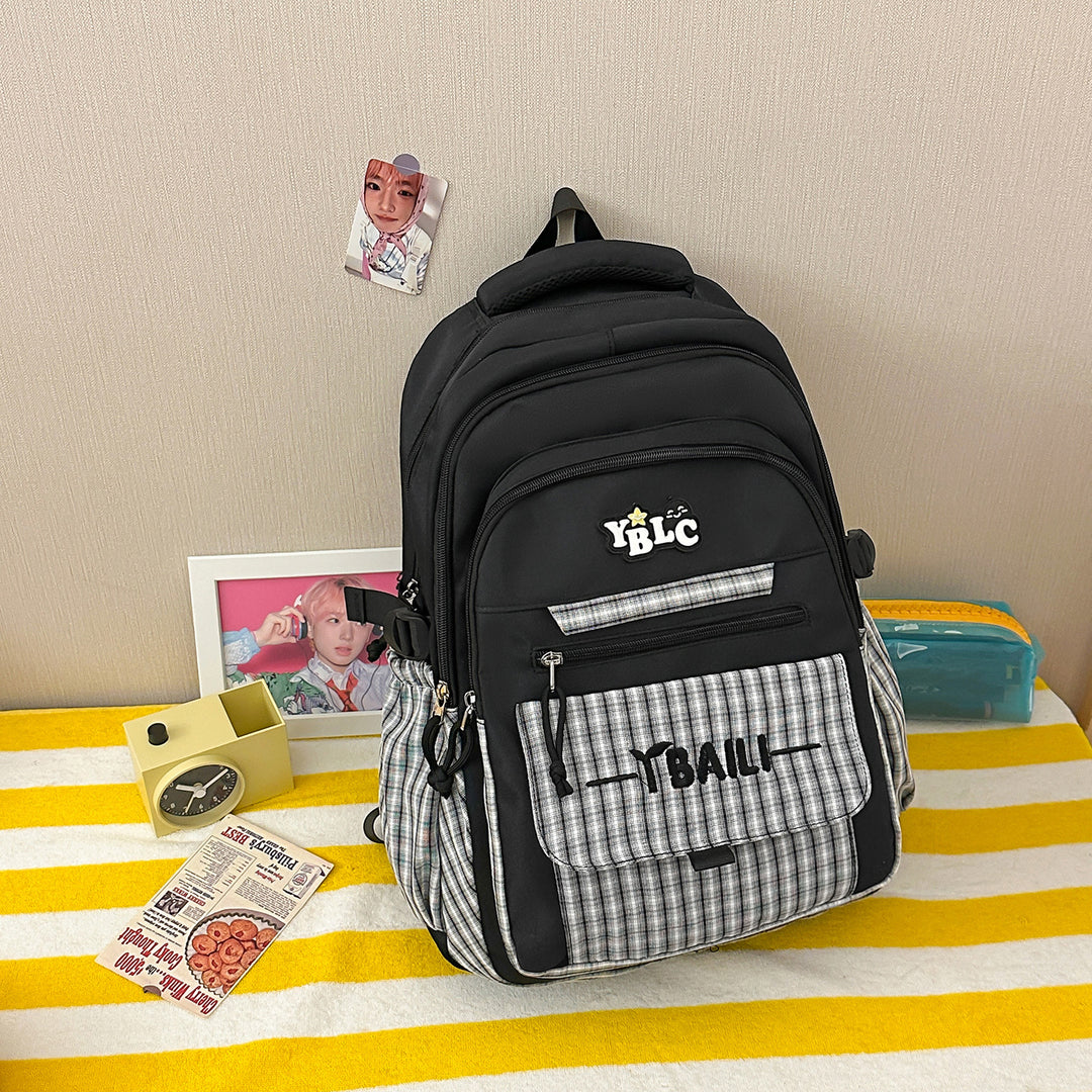 Stylische Karierte Rucksack Karnz