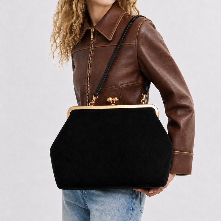 Elegante Wildleder-Handtasche