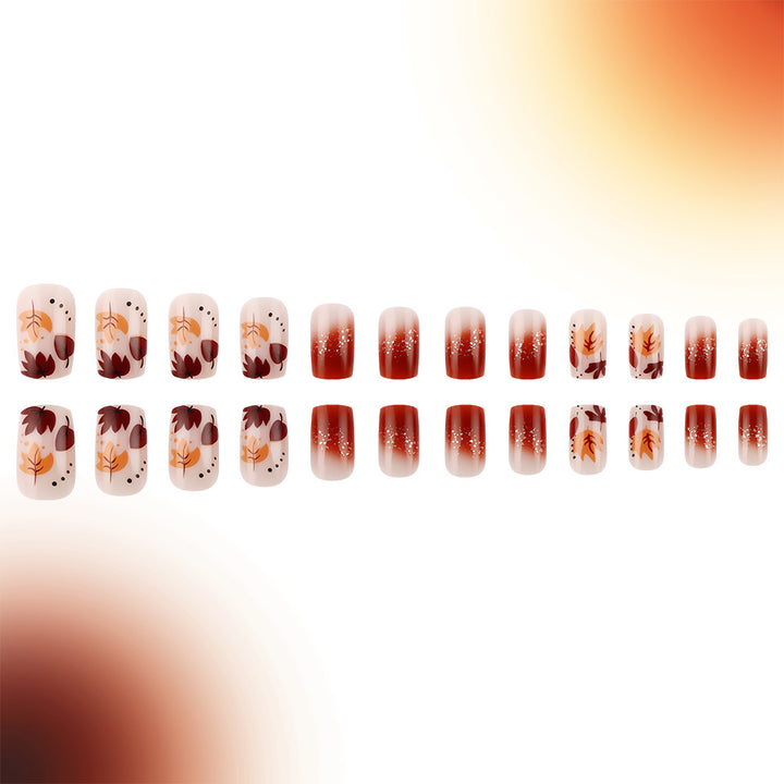Herbst-Themen Press-On Nagelkunst Karnz