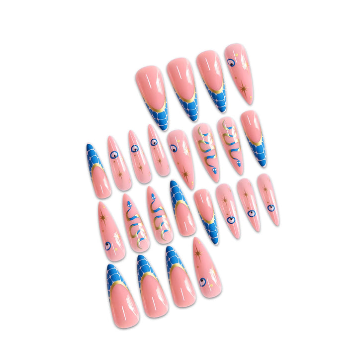 Fantasy-Themen Stiletto Press-On Nail Art Karnz