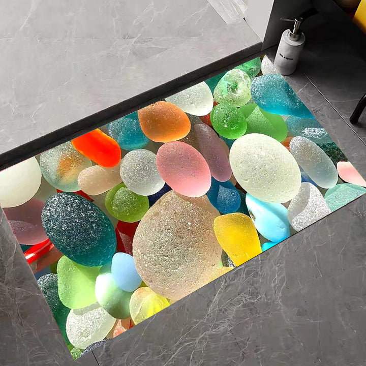 Künstlerische 3D Edelstein-Themen Badmatte