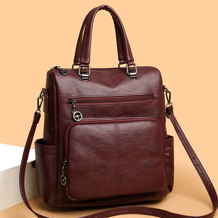 Stilvoller Multi-Funktions-Leder-Rucksack Karnz