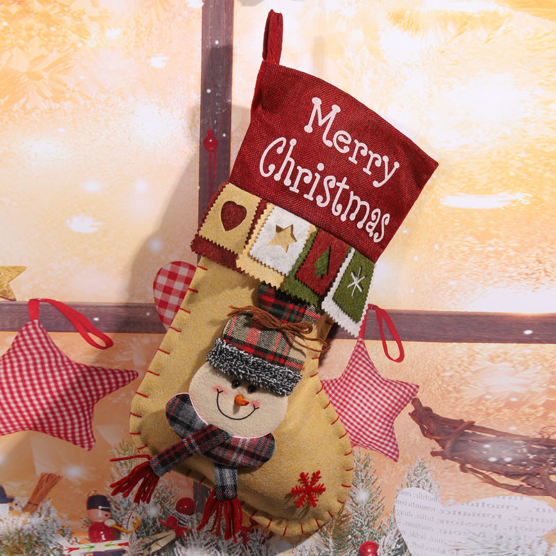 Niedlicher Weihnachtsstrumpf mit Rentier-Motiv Karnz