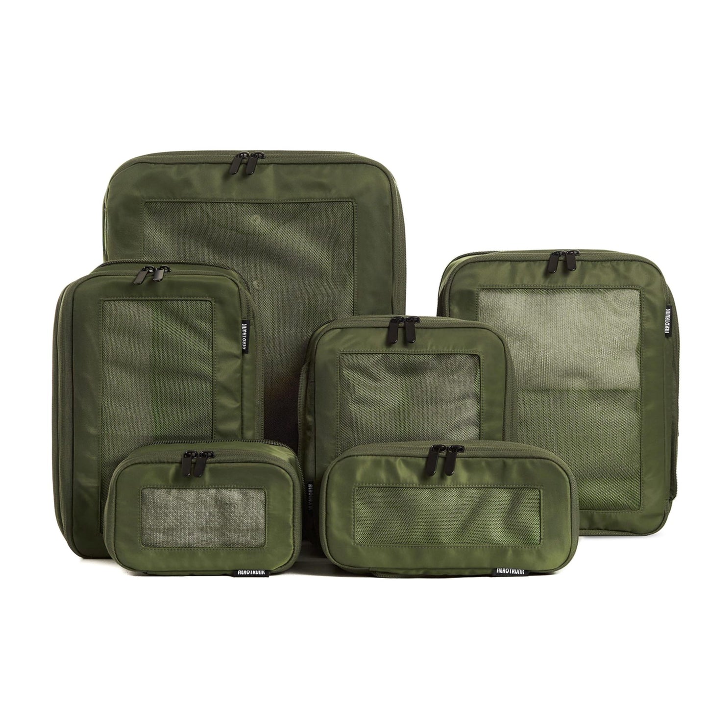 Unisex Aufbewahrungstaschen Set mit durchsichtigen Fächern Karnz