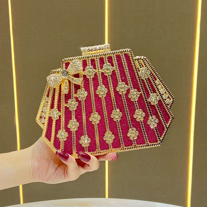 Glamouröse mit Strass verzierte Abend-Clutch
