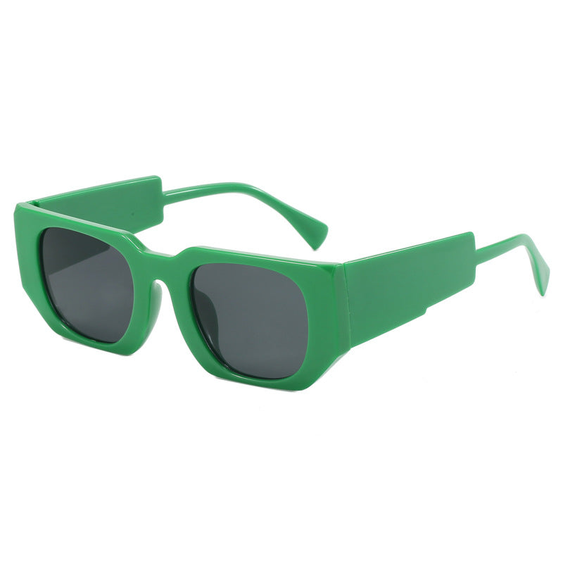 Damen geometrische Oversized-Sonnenbrille mit breitem Design Karnz