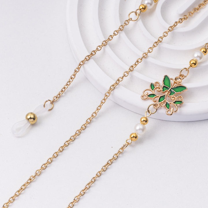 Blumen Design Brillen Kette Karnz