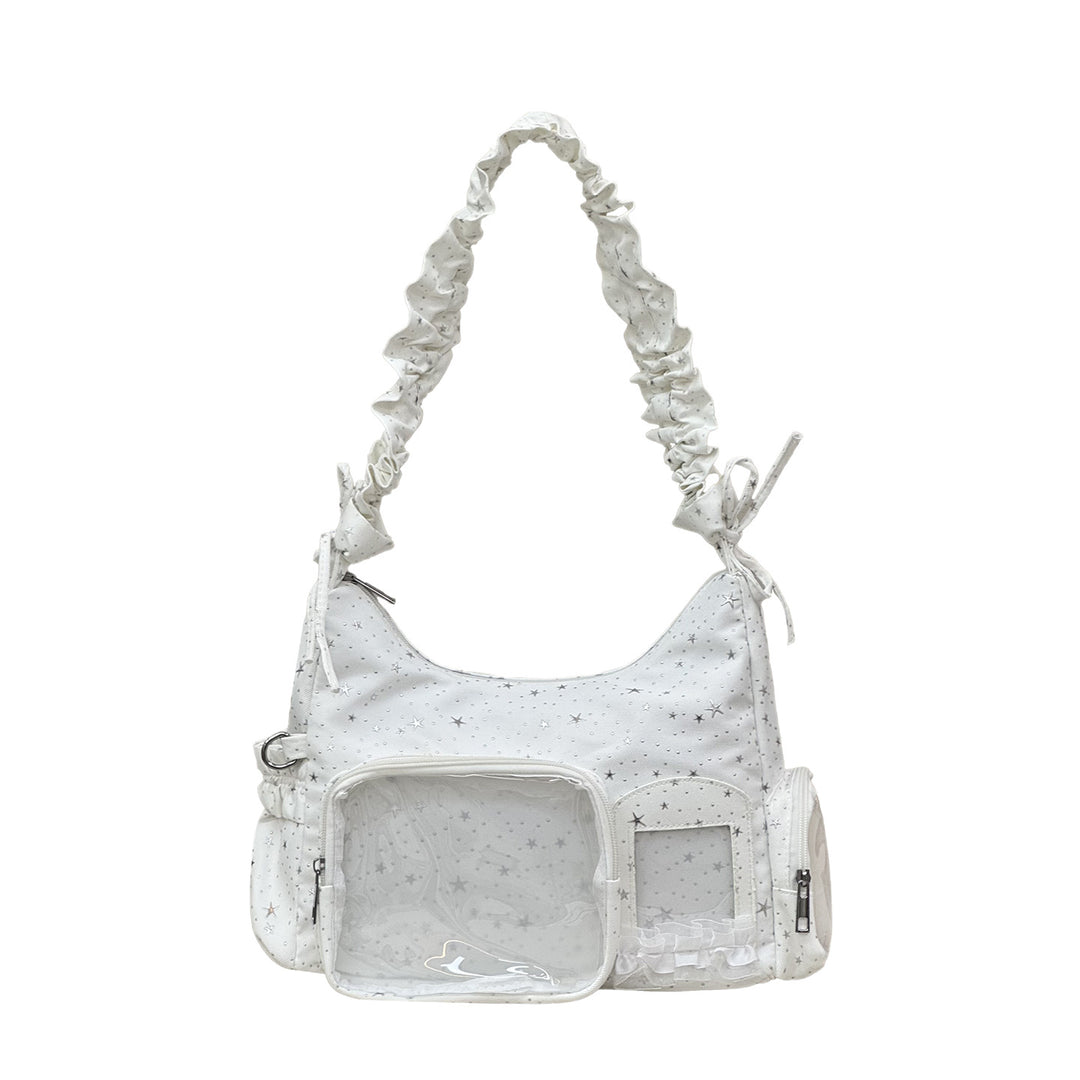 Star-Print Rüschenträger Schultertasche Karnz