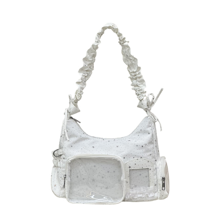 Star-Print Rüschenträger Schultertasche Karnz