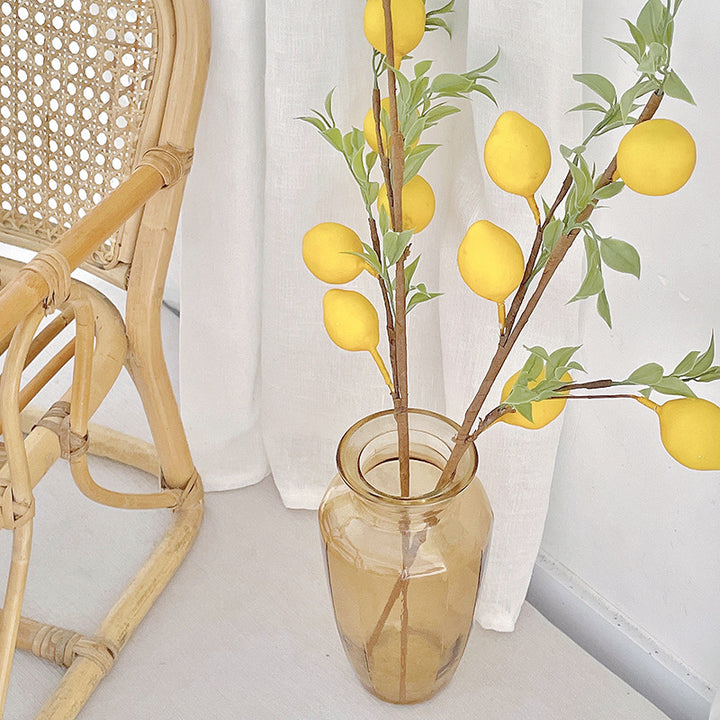 Deko Zweig mit künstlichen Zitronen Karnz