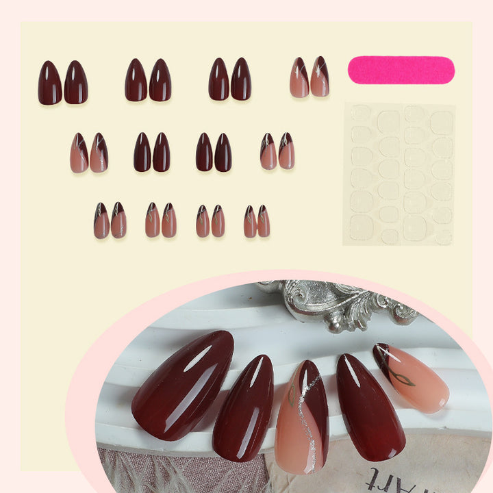 Elegantes Press-On-Nagelset mit einzigartigen Marmor- und Farbverlaufsmustern Karnz