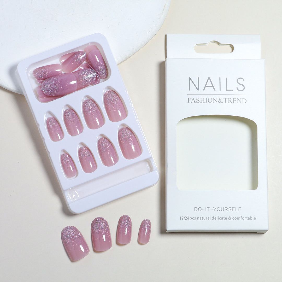 Elegante DIY Glitzernde Presse-Nagelset Karnz
